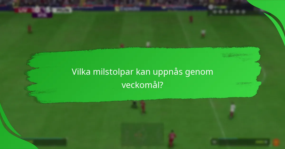 Vilka utmaningar möter man när man slutför veckomål?